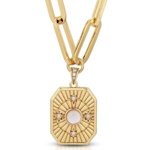 Joy Dravecky In Orbit Necklace, Gold/ Pearl NWT